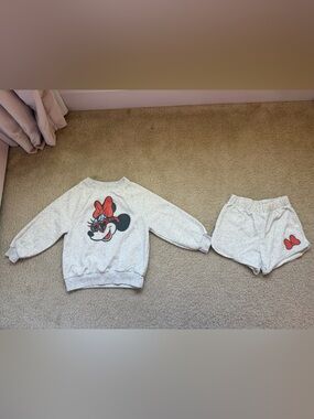Minnie Mouse Girls Matching shorts set 4T